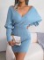 Robes pull avec batterie pour femmes, manches longues,colorées automne/hiver | 24,37 $ | OKKO MODE