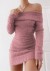 Robe pull mince à manches longues pour femmes, tricots sexy hiver vintage batterie rose Y2K | 27,30 $ | OKKO MODE