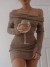 Robe pull mince à manches longues pour femmes, tricots sexy hiver vintage batterie rose Y2K | 27,30 $ | OKKO MODE