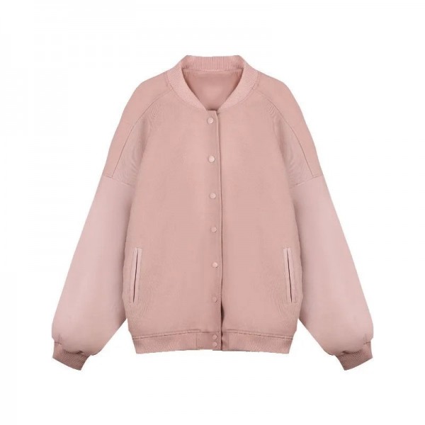 Blouson Bombardier Rose Surdimensionné Femme, Streetwear d'Université|25,19 €|OKKO MODE