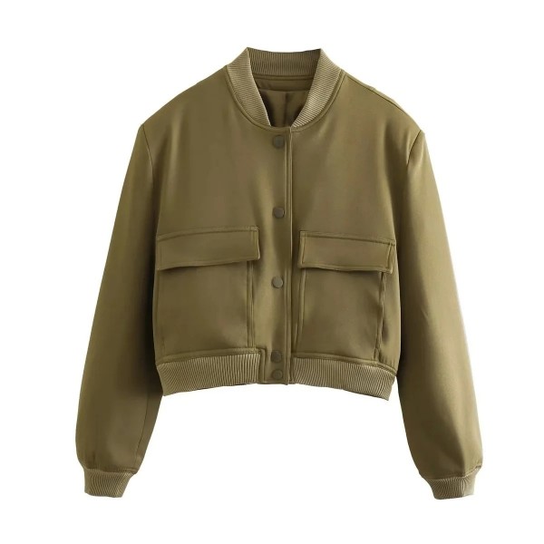 Veste vintage à manches longues pour femme avec poche, boutonnée - style décontracté et chic pour le printemps|23,39 €|OKKO MODE