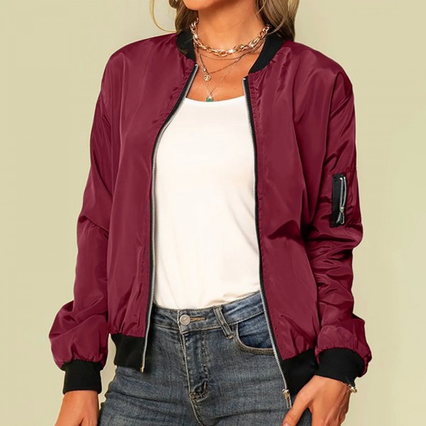 Blouson fin à manches sulfpour femme, coupe-vent décontracté|15,29 €|OKKO MODE