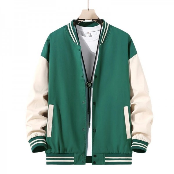 Veste de Baseball pour Femme, Uniforme d'Université Vert Streetwear Y2k|26,09 €|OKKO MODE