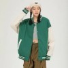 Veste de Baseball pour Femme, Uniforme d'Université Vert Streetwear Y2k|26,09 €|OKKO MODE