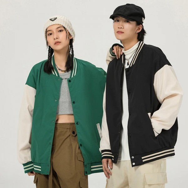 Veste de Baseball pour Femme, Uniforme d'Université Vert Streetwear Y2k|26,09 €|OKKO MODE