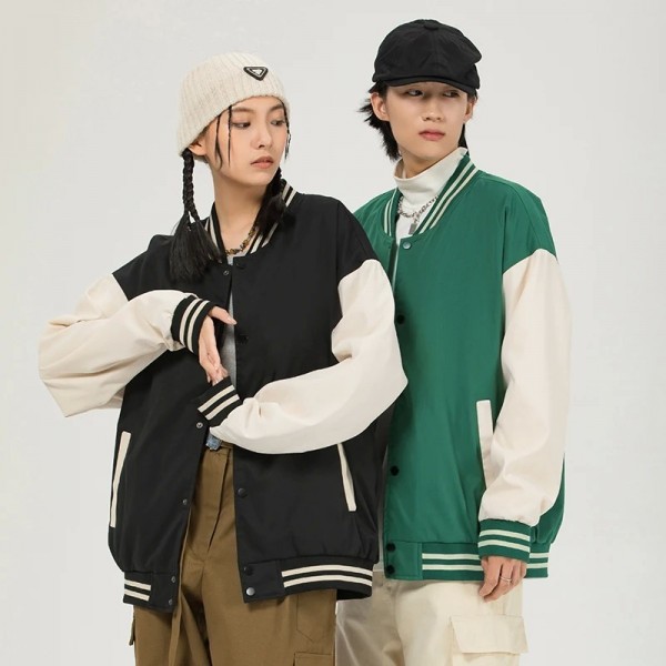 Veste de Baseball pour Femme, Uniforme d'Université Vert Streetwear Y2k|26,09 €|OKKO MODE