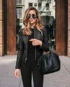 Blouson aviateur en cuir PU vintage pour femme, coupe-vent zippé style blazer streetwear Y2K|17,99 €|OKKO MODE