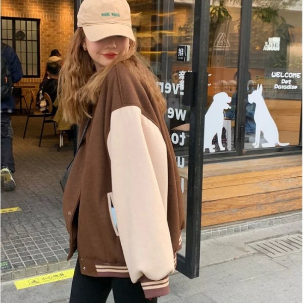 Veste de Baseball Vintage pour Femme, Streetwear Esthétique Années 2000|24,29 €|OKKO MODE