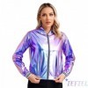 Blouson Holographique pour Femme, Streetwear Décontracté|20,69 €|OKKO MODE