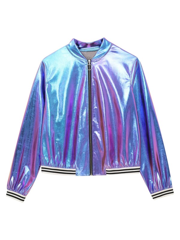 Blouson Holographique pour Femme, Streetwear Décontracté|20,69 €|OKKO MODE