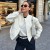 Abrigo blanco mujer mangas largas - Estilo aviador | 24,37 $ | OKKO MODE