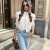 Abrigo blanco mujer mangas largas - Estilo aviador | 24,37 $ | OKKO MODE