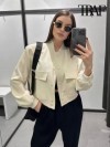 Blouson bombardier à manches sulfavec poches pour femme, tenue décontractée et chic|20,89 €|OKKO MODE