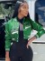 Blouson de couro com letras bordadas para mulher, estilo streetwear Y2K | 30,22 $ | OKKO MODE