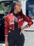 Blouson de couro com letras bordadas para mulher, estilo streetwear Y2K | 30,22 $ | OKKO MODE