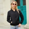 Blouson aviateur à manches longues pour femmes, haut universitaire vintage|24,29 €|OKKO MODE