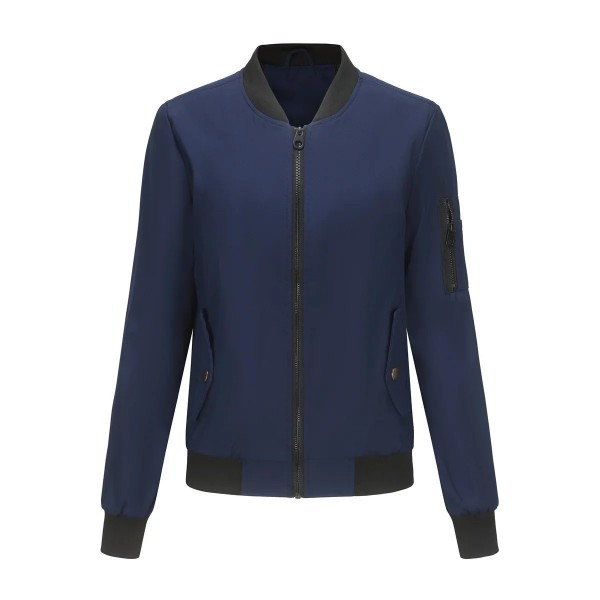 Blouson aviateur à manches longues pour femmes, haut universitaire vintage|24,29 €|OKKO MODE