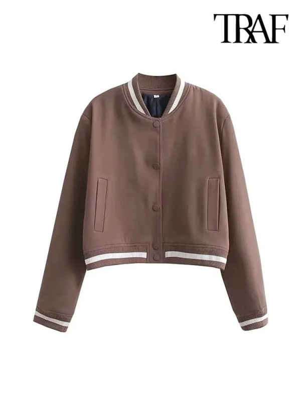 Blouson Bombardier Vintage à Manches Sulf pour Femme|24,29 €|OKKO MODE