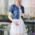 Denim Round Neck Short Blue Jean Jacket | $18.52 | OKKO MODE