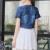 Denim Round Neck Short Blue Jean Jacket | $18.52 | OKKO MODE