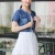 Denim Round Neck Short Blue Jean Jacket | $18.52 | OKKO MODE