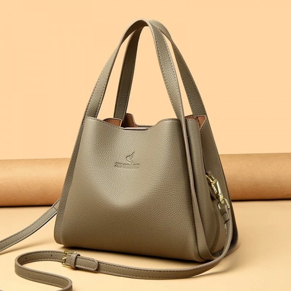 Sac à main en cuir souple pour femmes, fourre-tout bandoulière grande capacité|22,49 €|OKKO MODE