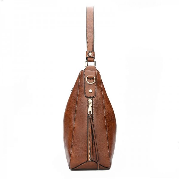 Sac à main hobo en cuir pour femmes, bandoulière de loisirs vintage grande capacité|20,89 €|OKKO MODE