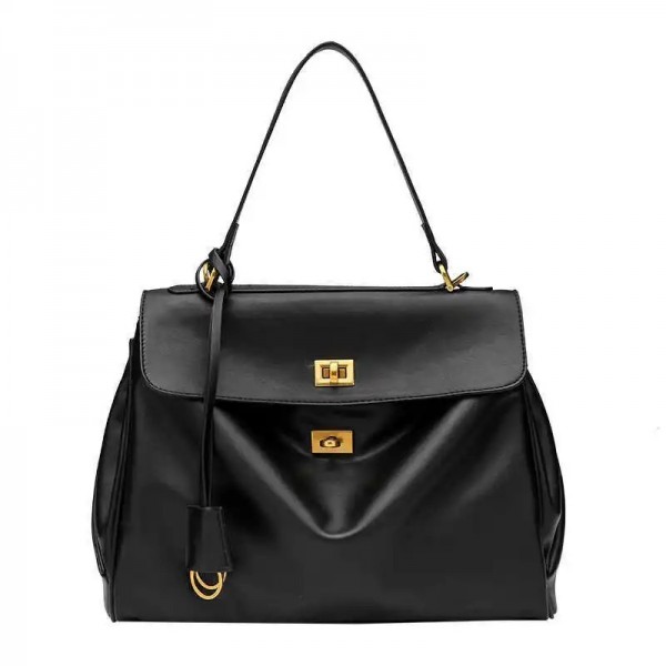 Sac bandoulière noir avec serrure, style décontracté Kelly|62,03 €|OKKO MODE