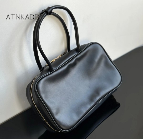 Sac de Luxe en Cuir pour Femme, Grande Capacité Tissé à la Main noir