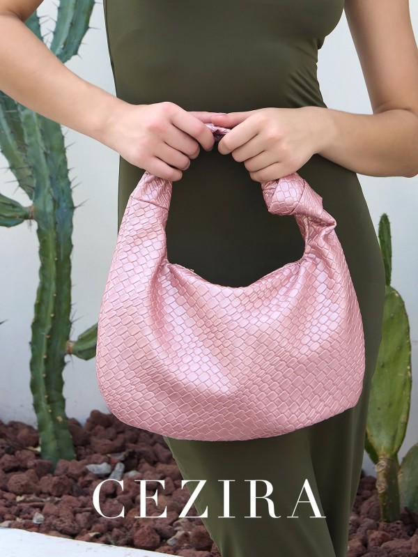 Sac tissé en cuir gaufré pour femmes, classique, mode, souple, PU, vegan, sangle nouée, petit, poignée supérieure|25,10 €|OKKO MODE