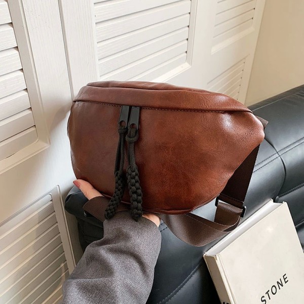 Sac à bandoulière en cuir pour femme, sac banane, sacs de poitrine à bandoulière, sacs à main pour femme, sac de taille|11,03 €|OKKO MODE