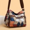 Sac Boston en cuir PU pour femme, style national, patchwork coloré, poignée supérieure, grande capacité, sacs à main à bandouliè|18,89 €|OKKO MODE