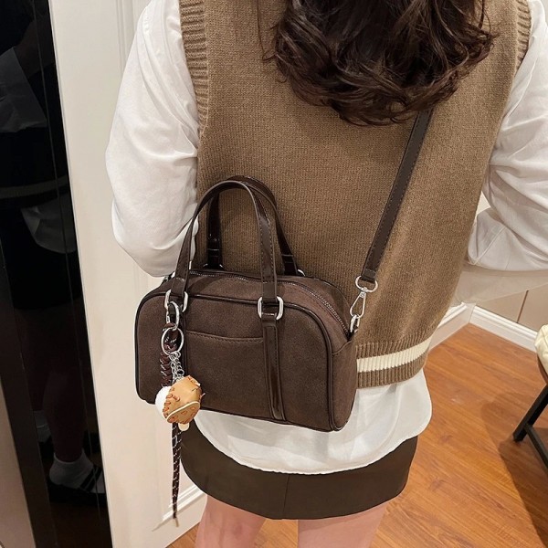 Sac à bandoulière en daim pour femme, poignée supérieure, sangle réglable, initié, poche intérieure, sac à main à bandoulière, p|18,89 €|OKKO MODE