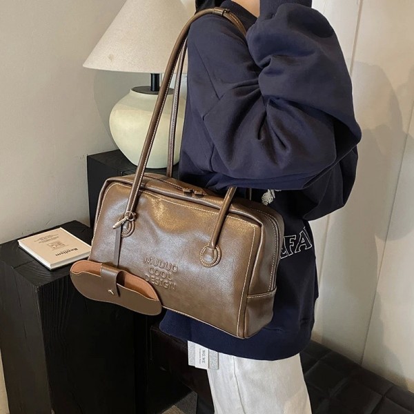 Sac à main en cuir PU pour femme, sac à main initié, sac à main vintage, oreiller de bowling, designer de marque|20,69 €|OKKO MODE