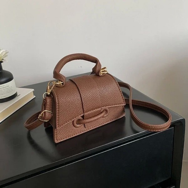 Sac à bandoulière chic en cuir PU pour femme, mini porte-monnaie doré, sac à main vintage, petit sac initié, designer de luxe, m|9,89 €|OKKO MODE