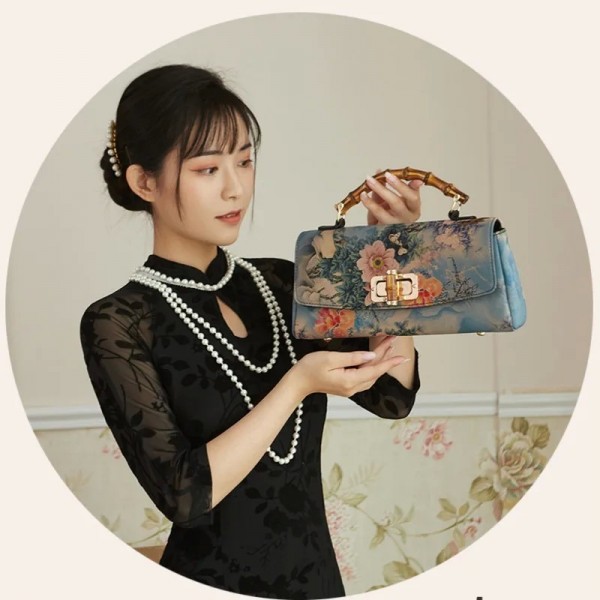 MOTAORA-Sac à main en cuir Cheongsam pour femme, sacs de soirée vintage, sac Boston, créateur de luxe, sacs initiés faits à la m|41,39 €|OKKO MODE