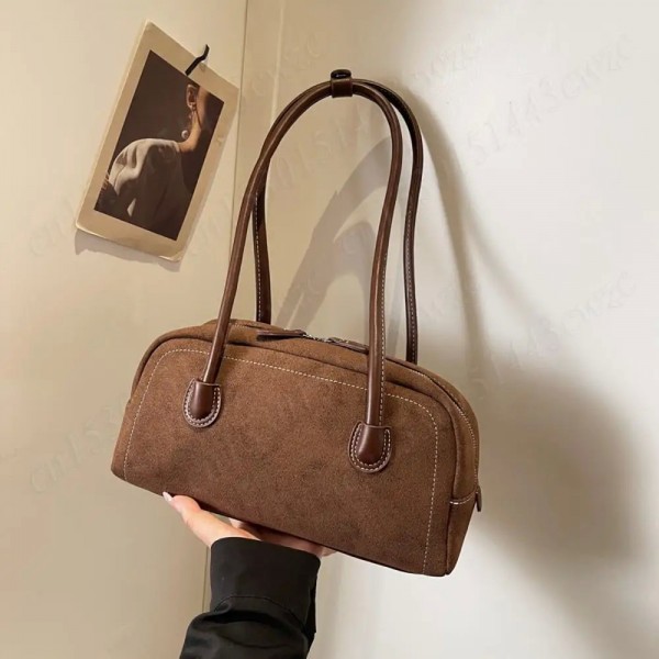 Sac à main en faux daim pour femme, sac solide sous les bras, sac cartable à fermeture éclair, sac fourre-tout multi-poches, sac|17,09 €|OKKO MODE