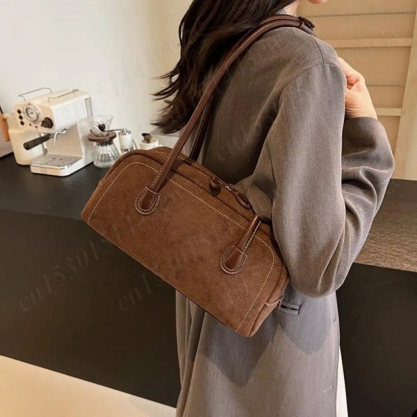 Sac à main en faux daim pour femme, sac solide sous les bras, sac cartable à fermeture éclair, sac fourre-tout multi-poches, sac|17,09 €|OKKO MODE