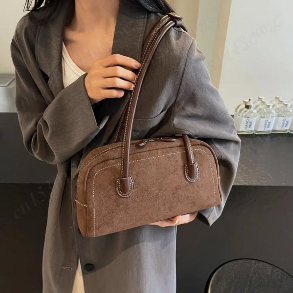 Sac à main en faux daim pour femme, sac solide sous les bras, sac cartable à fermeture éclair, sac fourre-tout multi-poches, sac|17,09 €|OKKO MODE