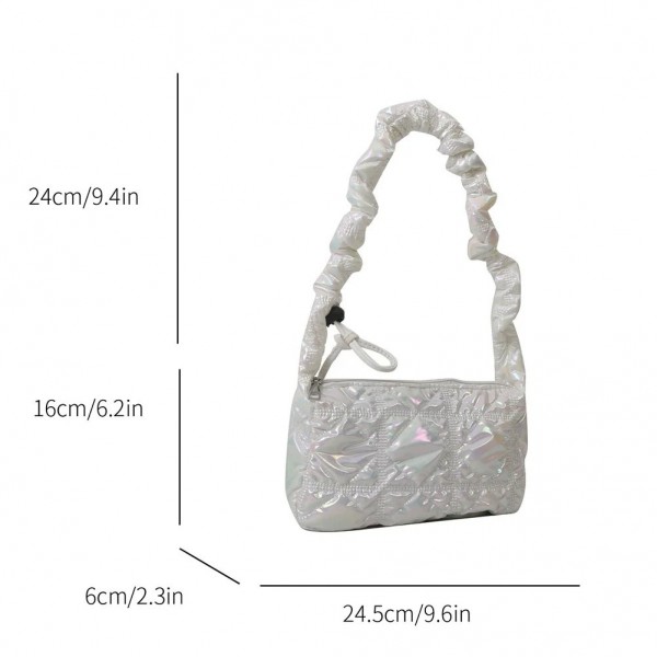 Sac fourre-tout à bandoulière matelassé pour femme, sac à main cartable pour fille, sac à ati elles Hobo initié rembourré, pliss|7,19 €|OKKO MODE