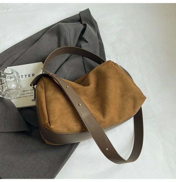 ChimDesign-Sac à bandoulière en cuir suédé pour femme, Boston Initiated, Sacs à main, Pochette, Sacs à main, Sac messager pour f|26,09 €|OKKO MODE