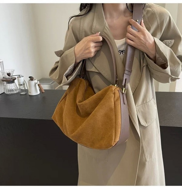 ChimDesign-Sac à bandoulière en cuir suédé pour femme, Boston Initiated, Sacs à main, Pochette, Sacs à main, Sac messager pour f|26,09 €|OKKO MODE