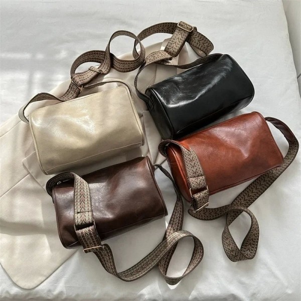 Sac à main vintage en cuir PU Boston pour femmes, petit sac à bandoulière, sac à main de créateur de mode, oreiller de voyage dé|8,99 €|OKKO MODE