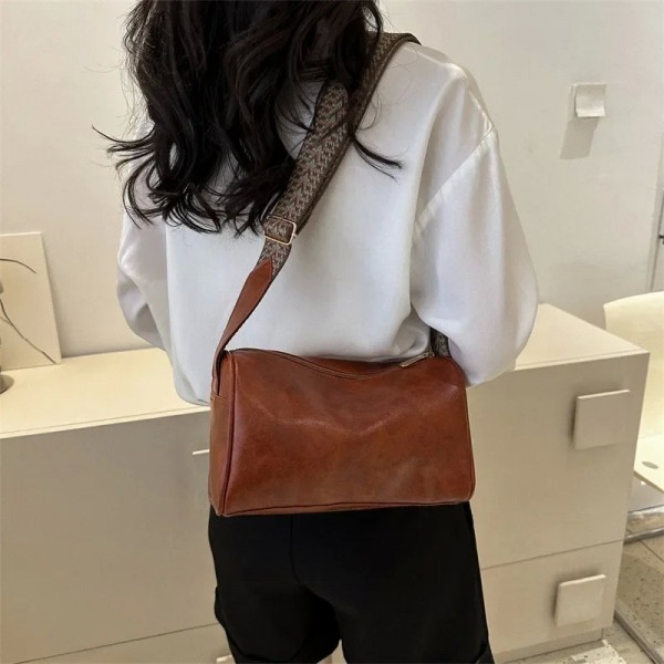 Sac à main vintage en cuir PU Boston pour femmes, petit sac à bandoulière, sac à main de créateur de mode, oreiller de voyage dé|8,99 €|OKKO MODE