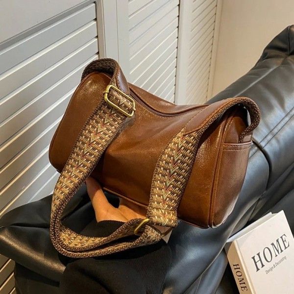 Sac à bandoulière Boston vintage en cuir PU pour femme, petit sac à main et sac à main, créateur de mode féminin, oreiller de vo|8,09 €|OKKO MODE