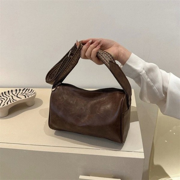 Sac à bandoulière Boston vintage en cuir PU pour femme, petit sac à main et sac à main, créateur de mode féminin, oreiller de vo|8,09 €|OKKO MODE