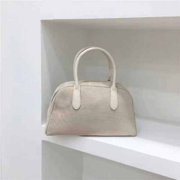 Sac à main rétro en cuir NuSO k pour femme, faux daim marron, oreiller Boston, bowling décontracté coréen, sac à main design de |23,39 €|OKKO MODE