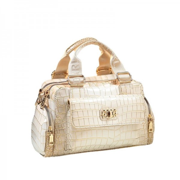 Sac à Main de Luxe en Cuir à Motif de Crocodile pour Femme, Sacoche à Bandoulière Simple, Boston, à la Mode, Nouvelle Collection|74,69 €|OKKO MODE