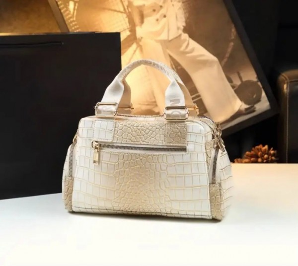 Sac à Main de Luxe en Cuir à Motif de Crocodile pour Femme, Sacoche à Bandoulière Simple, Boston, à la Mode, Nouvelle Collection|74,69 €|OKKO MODE