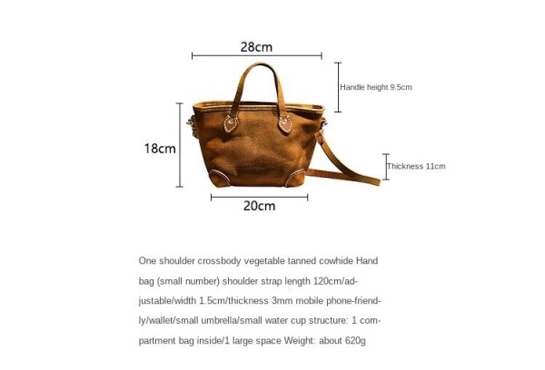 Optics-Sacs à main en cuir de bronzage végétal pour femmes, sacs à bandoulière vintage décontractés, sacs fourre-tout initiés po|197,99 €|OKKO MODE